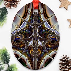 Abstract Art Artwork Fractal Design Oval Ornament (two Sides) by Pakrebo