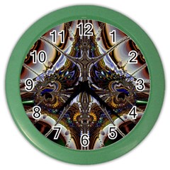 Abstract Art Artwork Fractal Design Color Wall Clock by Pakrebo