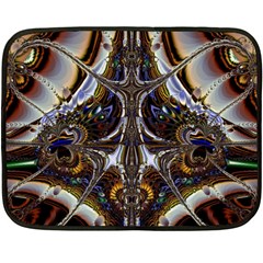 Abstract Art Artwork Fractal Design Double Sided Fleece Blanket (mini)  by Pakrebo