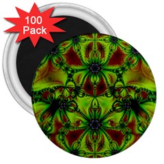 Abstract Art Fractal Artwork 3  Magnets (100 Pack) by Pakrebo