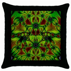 Abstract Art Fractal Artwork Throw Pillow Case (black) by Pakrebo