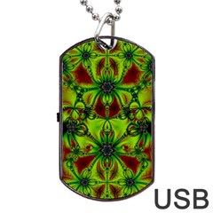 Abstract Art Fractal Artwork Dog Tag Usb Flash (two Sides) by Pakrebo