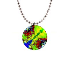 Abstract Art Art Design Modern Art 1  Button Necklace by Pakrebo