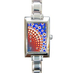 Digital Arts Fractals Futuristic Rectangle Italian Charm Watch by Pakrebo