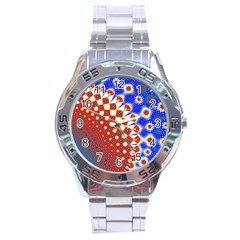 Digital Arts Fractals Futuristic Stainless Steel Analogue Watch by Pakrebo