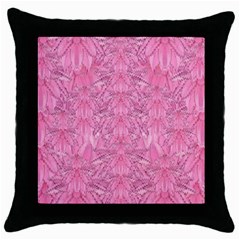 Flowers Decorative Ornate Color Throw Pillow Case (black) by pepitasart