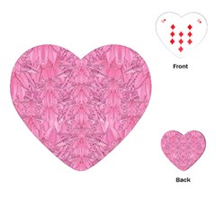 Flowers Decorative Ornate Color Playing Cards Single Design (heart) by pepitasart