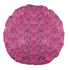 Flowers Decorative Ornate Color Large 18  Premium Flano Round Cushions by pepitasart