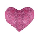 Flowers Decorative Ornate Color Standard 16  Premium Flano Heart Shape Cushions Back