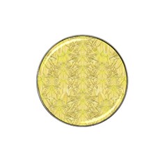 Flowers Decorative Ornate Color Yellow Hat Clip Ball Marker (4 Pack) by pepitasart