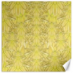 Flowers Decorative Ornate Color Yellow Canvas 12  X 12  by pepitasart