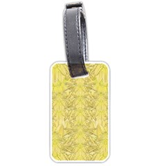 Flowers Decorative Ornate Color Yellow Luggage Tag (one Side) by pepitasart