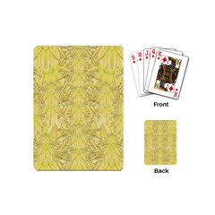 Flowers Decorative Ornate Color Yellow Playing Cards Single Design (mini) by pepitasart