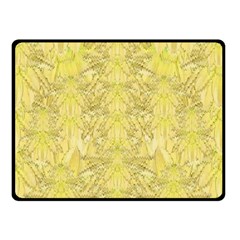 Flowers Decorative Ornate Color Yellow Double Sided Fleece Blanket (small)  by pepitasart