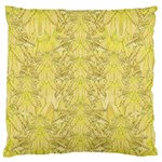 Flowers Decorative Ornate Color Yellow Large Flano Cushion Case (Two Sides) Back