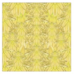 Flowers Decorative Ornate Color Yellow Large Satin Scarf (square) by pepitasart