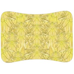 Flowers Decorative Ornate Color Yellow Velour Seat Head Rest Cushion by pepitasart