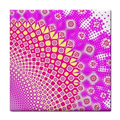 Digital Arts Fractals Futuristic Pink Tile Coasters by Pakrebo