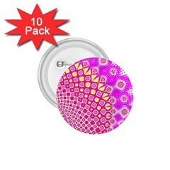 Digital Arts Fractals Futuristic Pink 1.75  Buttons (10 pack)