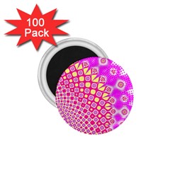 Digital Arts Fractals Futuristic Pink 1.75  Magnets (100 pack) 