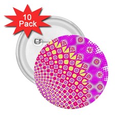 Digital Arts Fractals Futuristic Pink 2.25  Buttons (10 pack) 