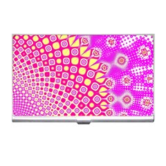 Digital Arts Fractals Futuristic Pink Business Card Holder