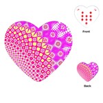 Digital Arts Fractals Futuristic Pink Playing Cards Single Design (Heart) Front