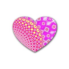 Digital Arts Fractals Futuristic Pink Heart Coaster (4 pack) 