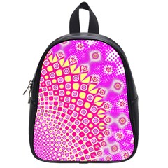 Digital Arts Fractals Futuristic Pink School Bag (Small)