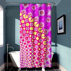 Digital Arts Fractals Futuristic Pink Shower Curtain 36  x 72  (Stall) 