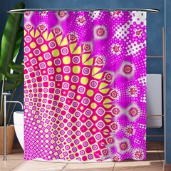 Digital Arts Fractals Futuristic Pink Shower Curtain 60  x 72  (Medium) 