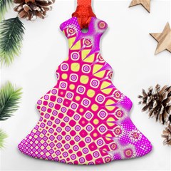 Digital Arts Fractals Futuristic Pink Ornament (Christmas Tree) 