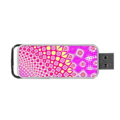 Digital Arts Fractals Futuristic Pink Portable USB Flash (One Side)