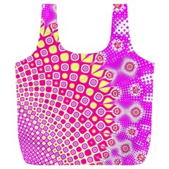 Digital Arts Fractals Futuristic Pink Full Print Recycle Bag (XL)