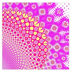 Digital Arts Fractals Futuristic Pink Large Satin Scarf (Square)