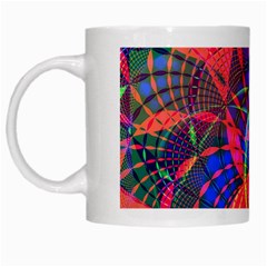 Design Background Concept Fractal White Mugs by Pakrebo