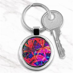 Design Background Concept Fractal Key Chain (round) by Pakrebo