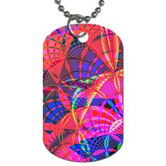 Design Background Concept Fractal Dog Tag (one Side) by Pakrebo