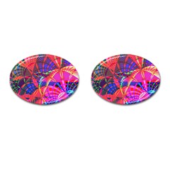 Design Background Concept Fractal Cufflinks (oval) by Pakrebo