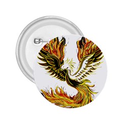 Phoenix Bird Fire Bright Red Swing 2.25  Buttons