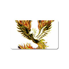 Phoenix Bird Fire Bright Red Swing Magnet (Name Card)