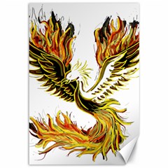 Phoenix Bird Fire Bright Red Swing Canvas 12  x 18 