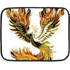 Phoenix Bird Fire Bright Red Swing Double Sided Fleece Blanket (Mini) 