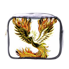 Phoenix Bird Fire Bright Red Swing Mini Toiletries Bag (One Side)