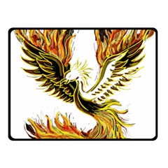 Phoenix Bird Fire Bright Red Swing Fleece Blanket (Small)