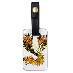 Phoenix Bird Fire Bright Red Swing Luggage Tag (one side)