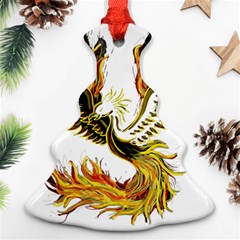 Phoenix Bird Fire Bright Red Swing Christmas Tree Ornament (Two Sides)