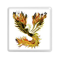 Phoenix Bird Fire Bright Red Swing Memory Card Reader (Square)