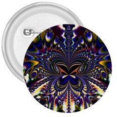 Abstract Art Artwork Fractal Design Art Pattern 3  Buttons by Pakrebo