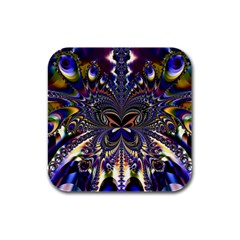 Abstract Art Artwork Fractal Design Art Pattern Rubber Square Coaster (4 Pack)  by Pakrebo